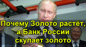 Почему Золото растёт, а Банк России скупает золото.